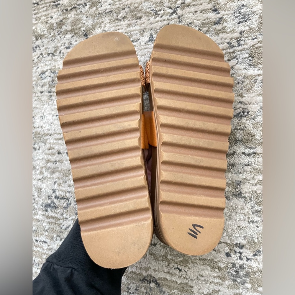 Reef Cushion Vista Hi Slide Sandals Natural Braid Platform Comfort Size 9 Womens - Picture 8 of 10